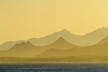 Sunset, Baja Peninsula, Gulf of California (Sea of Cortez), Baja California Sur, Mexico, North America