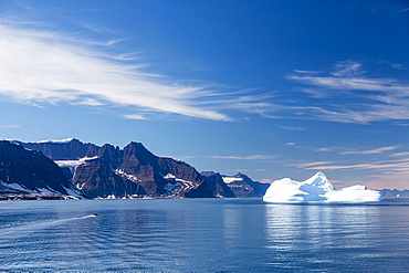 Huge iceberg, Zodiac, Scoresbysund, Northeast Greenland, Polar Regions