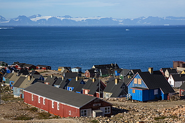 Inuit village, Ittoqqortoormiit, Scoresbysund, Northeast Greenland, Polar Regions