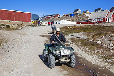 Inuit village, Ittoqqortoormiit, Scoresbysund, Northeast Greenland, Polar Regions