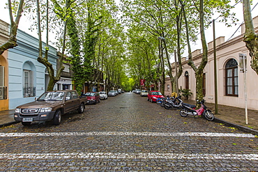 Cobblestone street in Colonia del Sacramento, Uruguay, South America