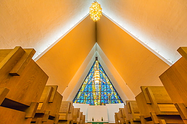 The Arctic Cathedral (Tromsdalen Church) (Tromsoysund Church), Tromso, Norway, Scandinavia, Europe 