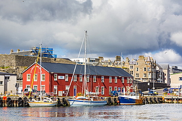 Views of the port city of Lerwick, Shetland Islands, Scotland, United Kingdom, Europe 