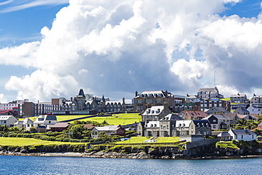 Views of the port city of Lerwick, Shetland Islands, Scotland, United Kingdom, Europe 