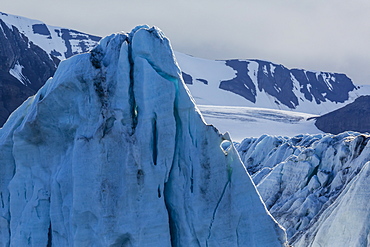 Tidewater glacier, Hornsund, Spitsbergen, Svalbard Archipelago, Norway, Scandinavia, Europe 