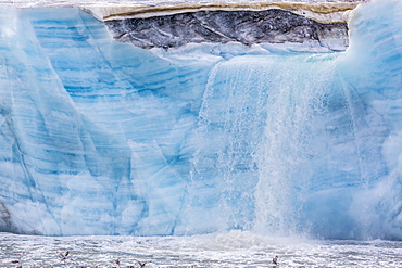 Negribreen (Negri Glacier), Olav V Land, Spitsbergen, Svalbard Archipelago, Norway, Scandinavia, Europe 