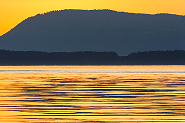 Pacific Northwest sunset, Haro Strait, Saturna Island, British Columbia, Canada, North America