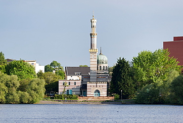 Mosque at Neustadt bay, Havel, Potsdam, Brandenburg, Germany