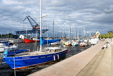 City harbour, Unterwarnow, Hanseatic City of Rostock, Mecklenburg-Western Pomerania, Germany