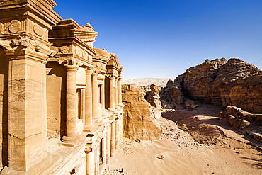 Rock-cut tomb Ad Deir, Petra, Jordan, Middle East