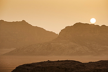 Sunset in Wadi Rum, Jordan, Middle East