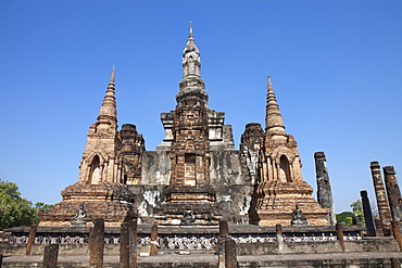 Temple in Sukhothai Historical Park UNESCO World Heritage Site, Sukothai Province, Thailand, Asia