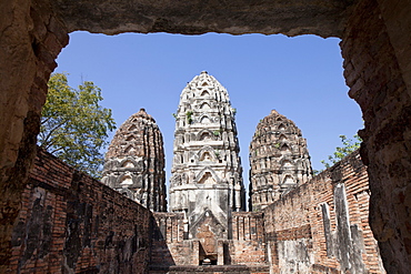 Temple in Sukhothai Historical Park UNESCO World Heritage Site, Sukothai Province, Thailand, Asia