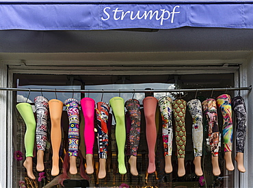 Shop Window selling tights and leggings, Fashion Store in Prenzlauer Berg, Berlin, Germany