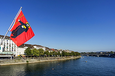 Rhine River in the Summer, Basel, Switzerland