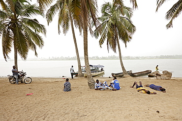 Boats at the Mono riverbank, Grand-Popo, Mono Department, Benin