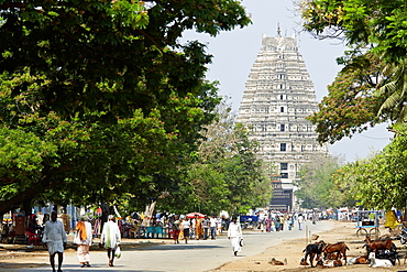 Virupaksha Temple, Hampi Bazar, Hampi, Karnataka, India