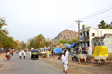 Hampi Bazar, Hampi, Karnataka, India