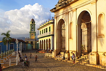 Church of San Francisco de Asis (today museum of museo nacional de la lucha contra bandidos) and Iglesia Parroquial de la Santisima Trinidad, Trinidad, Sancti Spiritus, Cuba, West Indies