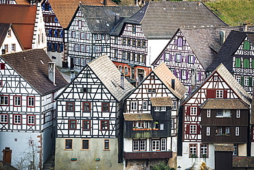 Timber frame houses, Schiltach, Black Forest, Baden-Wuerttemberg, Germany