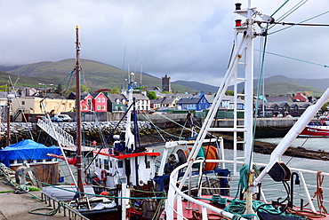 Fishing boats in Dingle harbour, Dingle peninsula, Kerry, West coast, Ireland