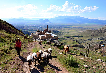 Ishak Pasa Palace near Dogubayazit at Ararat, Kurd populated area, east Anatolia, East Turkey, Turkey