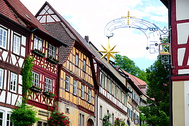 Timber frame houses in KÃ¶nigsberg, Hassberge, Lower Franconia, Bavaria, Germany