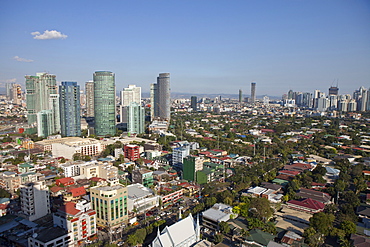 Makati City, the financial and business district in the center oft he capital Metro Manila, Phillipines, Asia