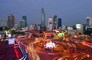 View from the Hotel on Bin Tanh Market towards Saigon, Ho Chi Minh-City, Vietnam