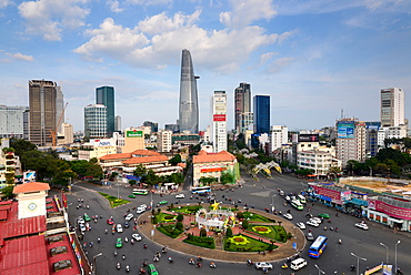 View from the Hotel on Bin Tanh Market towards Saigon, Ho Chi Minh-City, Vietnam