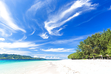 White sandy beach, Gili Meno, Lombok, Indonesia