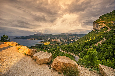 Route des Cretes, rocks, Cassis, Cote d Azur, France