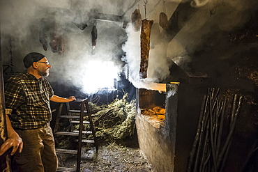 smokehouse, Black Forest Ham, Untermuehlbachhof, St.Georgen-Peterzell, Black Forest, Baden-Wuerttemberg, Germany