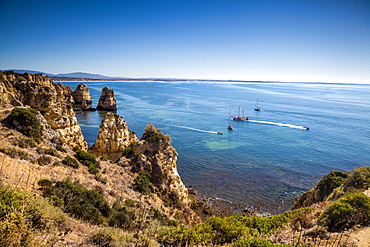 Ponta de Piedade, Rocky coastline, Lagos, Algarve, Portugal