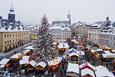 Christmas market, Annaberg-Buchholz, Ore mountains, Saxony, Germany