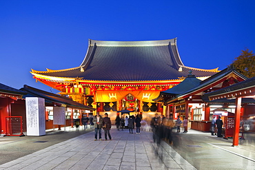 Senso-ji temple during blue hour, Asakusa, Tokyo, Japan