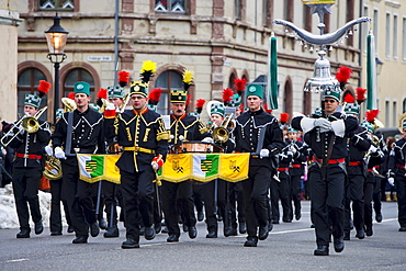 Miners parade, Marienberg, Ore mountains, Saxony, Germany