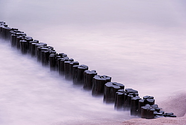 Wave Breaker, Sunset, Beach, Long Exposure, Baltic Sea, Darss, Zingst, Germany