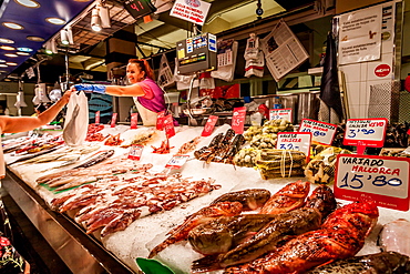 City market Mercat de l'olivar in the old city of Palma, Palma de Mallorca; Balearic Islands; Spain; Europe'