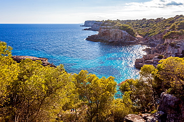 Idyllic beach of Cala s’Almunia, Mallorca, Balearic Islands, Spain