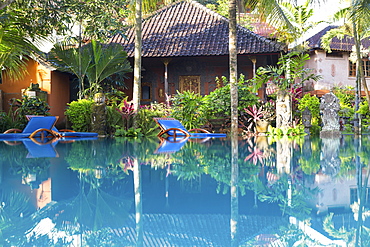 Hotel complex with swimming pool, Ubud, Gianyar, Bali, Indonesia