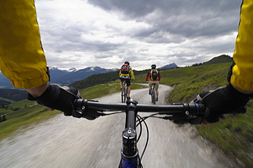 Mountain bike tour, MTB, in Pillersee valley, St. Ulrich am Pillersee, Tirol, Austria, Europe