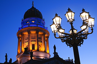 German cathedral at nicht, Gendarmenmarkt, Berlin, Germany