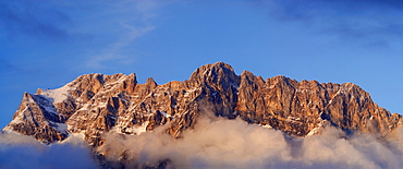 Panorama of Zugspitz range, Wetterstein range, Tyrol, Austria