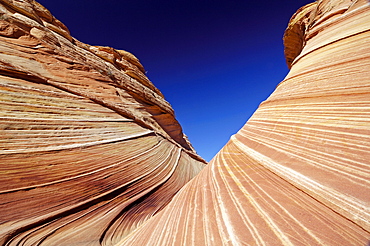 The Vermillion Cliff, sandstone formations in the sunlight, Coyote Buttes, Arizona, North America, Amerca