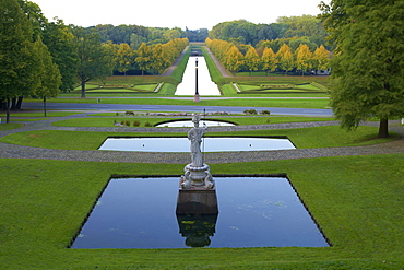 Baroque garden in the evening, Kleve, North Rhine-Westphalia, Germany