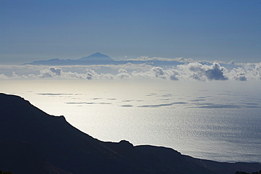 View from Gran Canaria to the island of Tenerife with Teide volcano, Gran Canaria, Canary Islands, Spain, Europe