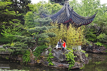 Chinese Garden in Chinatown, Vancouver City, Canada, North America