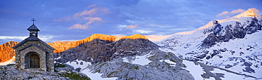 Chapel in front of Dachstein Mountain, Austria