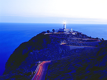 Lighthouse at night, Cap de Formentor, Mallorca, Spain